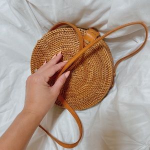 straw purse basketwoven